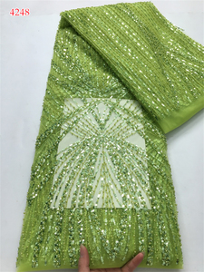 4248 White Bridal <strong>Lace</strong> <strong>Latest</strong> Party Luxury Wedding Dress African <strong>Sequins</strong> <strong>Beaded</strong> <strong>Lace</strong> Fabric Groom Nigerian Wedding <strong>Net</strong> Mesh <strong>Lace</strong> - Product Image 3