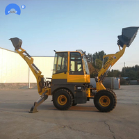 Nuovo Escavatore Mini Retro con Motore Diesel CE EPA, Trattore Agricolo con Retroescavatore 4x4