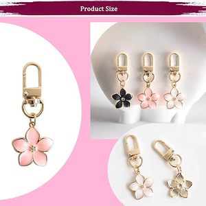 New Cross-border Hot Sale Korean Style Butterfly Charm Keychain Pearl Rhinestones Birthday Christmas Valentine <b>Gift</b> for Women - Product Image 2
