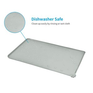 Silikon Hund Katze Schüssel Matte Antihaft-Futter <span class=keywords><strong>Pad</strong></span> Wasser kissen Wasserdicht Mehrere Farben Größen & Zweck 21 "* 15" Haustier Fütterung matte - Product Image 5