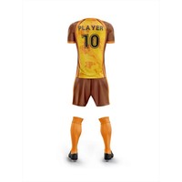 Ensemble de maillots de football unisexes en gros, uniforme d'entraînement respirant en polyester avec shorts et chaussettes, personnalisable pour équipe de football