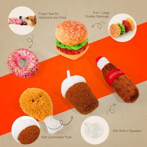 Juguete de Peluche para Perros, Diseño de Pollo Frito, Suave y Chirriante, Venta al Por Mayor - Product Image 2