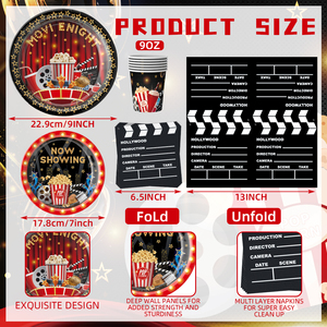 Decoraciones para Fiestas de Cine al por Mayor, Juego de Cubiertos con Diseño de Alfombra Roja para 24 Personas - Product Image 2