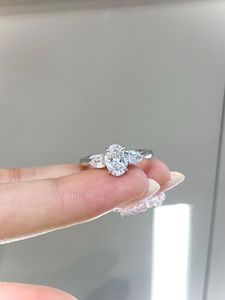 Anillos de Platino PT950 Grabados Personalizados, Anillos de Diamantes Cultivados en Laboratorio para Aniversario, Regalo del Día de la Madre para Ella, Diseño de Logotipo Gratuito, MOQ 3 Piezas - Product Image 4