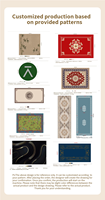 Tapis en nylon sur mesure, doux, lavable, surface touffetée, imprimé, moelleux, pour mosquée, prière, maison, bureau, salon, hôtel, couloir