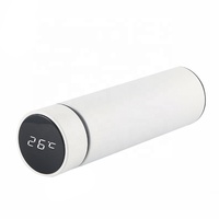 Thermos intelligent portable en acier inoxydable de 500 ml avec infuseur à thé, design européen, affichage LED de la température, utilisation en voiture