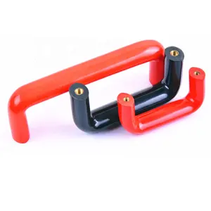 Cheap price 120mm length oval anti slip black and red color bakelite phenolic resin plastic door pull handle