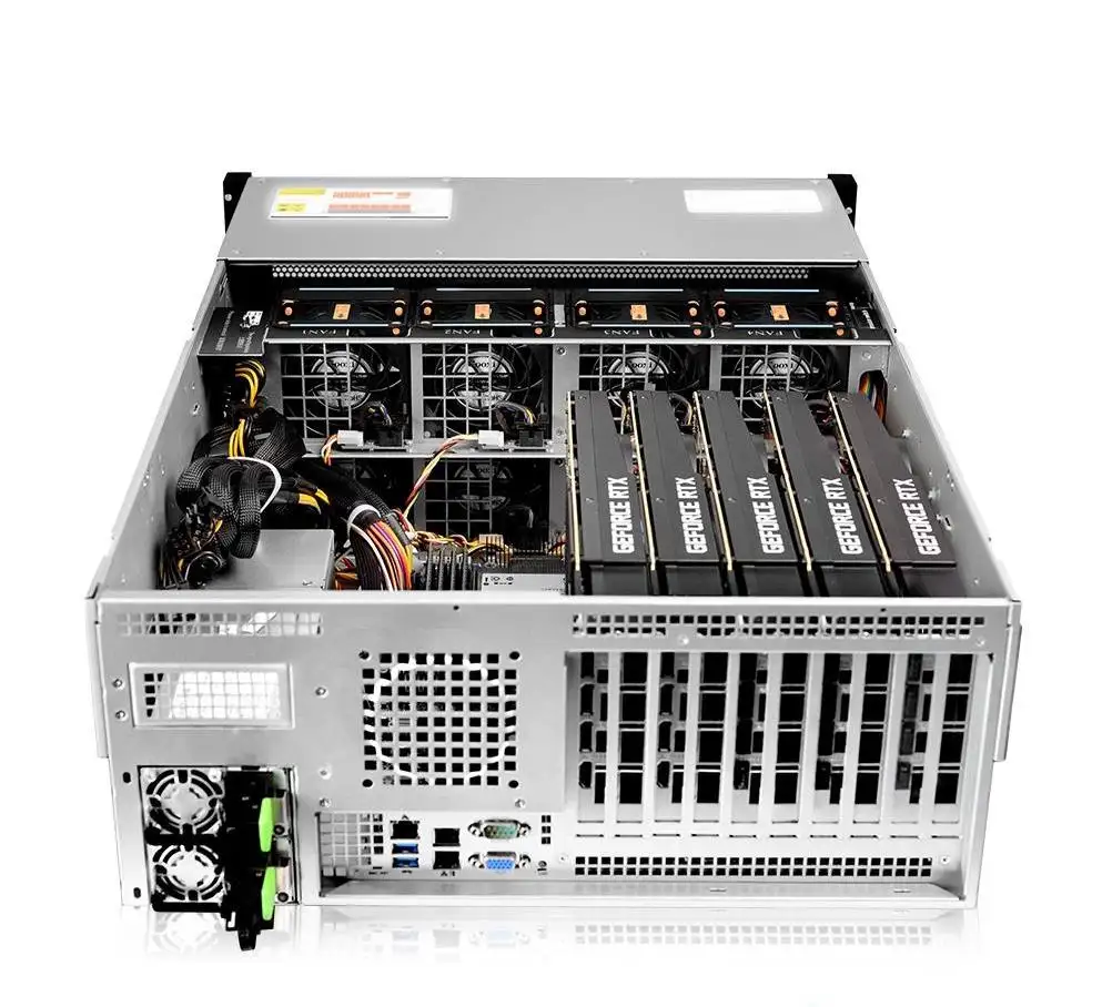 Il Server della piattaforma Whitley 4U 12 bay 5 GPU si adatta all'intelligenza artificiale, alla virtualizzazione, al cloud computing, all'elaborazione di grandi dati