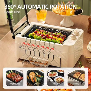 Máquina de Asar Kebab Eléctrica 3 en 1, Asador Automático con Brochetas Giratorias, Horno de Barbacoa sin Humo para Interiores - Product Image 5