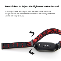 Bracelet en nylon YouZhiShun pour Mi Band 8, boucle à dégagement rapide, respirant, réglable, doux pour la peau, étanche, bracelet de montre