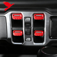 Couvre-boutons de lève-vitre colorés pour Jeep Wrangler JL 2018-2025
