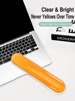 Repose-poignets ergonomique en silicone transparent MOFii Jelly Cool Touch, doux et confortable, pour clavier mécanique long, idéal pour les femmes au bureau