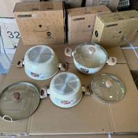 Ménage Soupe Poêle Antiadhésive Marmite En Aluminium Cuisinière À Induction Cuisinière À Gaz Ustensiles De Cuisine Granit Blanc Pot Antiadhésif Avec Poignée Soft Touch