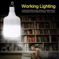 Lumière led portable en plastique, 30W 60W 90W, éclairage de camping, tente, entrepôt, pique-nique, marché, batterie d'urgence rechargeable