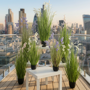 Plante artificielle verte résistante aux UV et ignifuge, lys de <span class=keywords><strong>la</strong></span> vallée, décoration d'intérieur, plante artificielle pour <span class=keywords><strong>la</strong></span> décoration - Product Image 1
