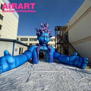 Fortable الصيف الدعائم حزب نفخ نفق أزرق ، نفخ الأزرق نفق الغابات الديكور المرحلة - Product Image 1