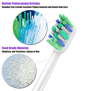 Têtes de brosse de rechange pour brosse à dents électrique, avec poils souples Dupont et poils Fluorol anti-décoloration pour protéger les dents - Product Image 3