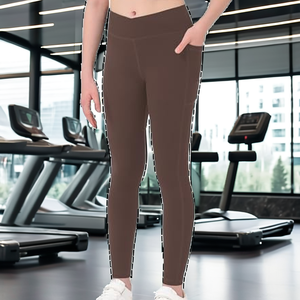 High Waisted Knitted Spandex/Nylon Casual Tight <b>Ankle</b>-<b>Length</b> Workout <b>Leggings</b> for Women Yoga Running Cycling - Product Image 3