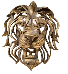 Nouvelle Statue Tête de Lion Dorée Creuse en Résine, Art Déco, Ornements Muraux Décoratifs pour la Maison, Remerciement et Valeur de l'Appréciation - Product Image 1