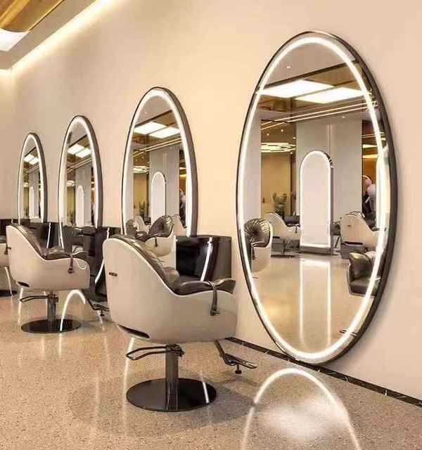 Modern Fashionable LED Luminous Mirror Intelligent Touch Screen Wall-Mounted Hairdresser for Salon or Bathroom Use