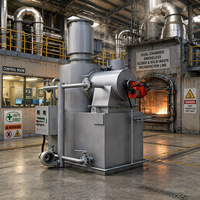 Incinérateur de déchets industriels dangereux avec contrôle automatique PLC, four de combustion des résidus solides d'usine avec purificateur