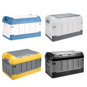 Caisse de rangement en plastique grande capacité en PP pour coffre de voiture, organisateur pour la maison et le camping, valise de voyage peu encombrante - Product Image 6