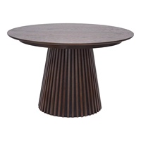 Table à manger ovale transformable, extensible et coulissante en bois massif, style farmhouse contemporain, pour 4 à 8 personnes, usage en villa