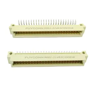 PCB Right Angle Male 2 rows 48pin DIN41612 Connector, 90 Degree Angled PCB 2*24Pin PCB Male 48Pin DIN 41612 Connector
