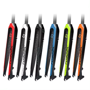 Fourche avant de vélo en carbone intégral, tube droit, <span class=keywords><strong>Toseek</strong></span>, fourche rigide pour VTT, frein à disque à dégagement rapide, VTT 26/27,5/<span class=keywords><strong>29</strong></span> pouces - Product Image 1