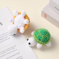 Poupée tortue en laine faite à la main au crochet, adorable peluche de dessin animé