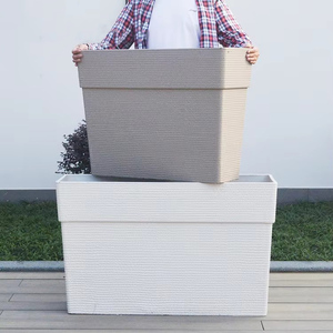 Jardinières rectangulaires en plastique léger, grandes, <span class=keywords><strong>pour</strong></span> l'extérieur, en résine écologique, durables, de haute qualité, pots à fleurs - Product Image 1