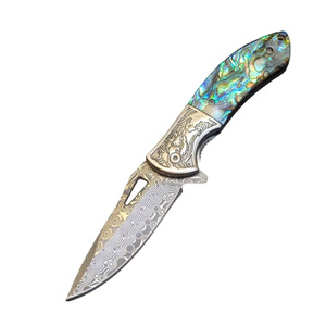 Cuchillo Plegable de Acero de Damasco y Acero de Alto Carbono con Mango <span class=keywords><strong>Bobby</strong></span>, Venta Directa de Fábrica <span class=keywords><strong>para</strong></span> Comercio Exterior, Ideal <span class=keywords><strong>para</strong></span> Campismo y Actividades al Aire Libre - Product Image 5