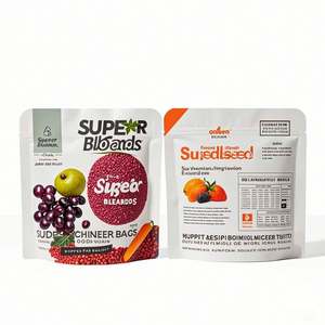 Pochette sur support personnalisée 250g finition mate Superfood Sachet à fermeture éclair en poudre de café emballage en plastique pour chewing-gum 1 livre 16oz - Product Image 3