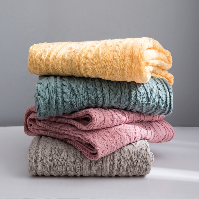 Теплое и удобное акриловое вязаное одеяло Lq для сна, отдыха, дивана, кровати, гостиной, Oeko-tex