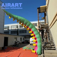 Bras de pieuvre vert personnalisé pour événements extérieurs/intérieurs, accessoire gonflable de qualité commerciale en forme de tentacule de pieuvre