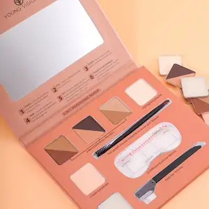Offre Spéciale Sourcils Timbre Cire Surligneur Correcteur Et Pochoir Kit Sourcils Maquillage Palette Kit