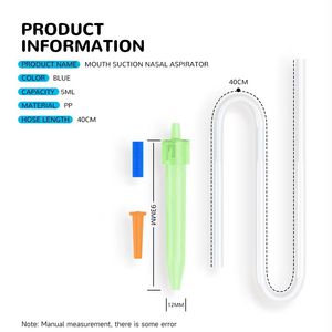 อุปกรณ์ล้างจมูกแบบใหม่ สำหรับ<span class=keywords><strong>เด็ก</strong></span> หัวฉีดแบบนุ่ม เครื่องดูดน้ำมูก ของขวัญสำหรับเด็กทารก ทำความสะอาดจมูก ปลอดภัย ดูดซับได้ - Product Image 6