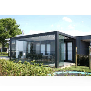 Bên ngoài cửa sổ không khung di chuyển phân vùng Kính đầy đủ mở nhôm gấp trượt cửa kính và cửa sổ cho pergola sunroom - Product Image 5