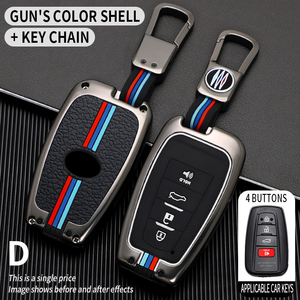 Kẽm Hợp Kim Chìa Khóa Xe Fob Bìa Với <span class=keywords><strong>Silicone</strong></span> Nút Pad Thông Minh Vỏ Chìa Khóa Bảo Vệ Và Kim Loại Keychain Cho Toyota Corolla & Vương Miện - Product Image 6