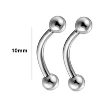 G23 Boule à sourcils incurvée Tragus Belly Lip Tongue Ring Titanium Body Piercing Jewelry