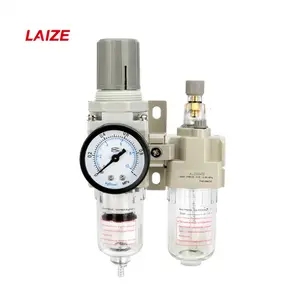 SMC Type Pneumatic Air Filter Units Regulator Lubricator Combination Source Treatment Economical With Plastic Filter Elements