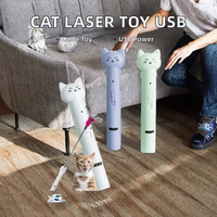 Pointeur laser pour chat en plastique à motif de dessin animé, rechargeable par USB, jouet interactif pour chat, article très demandé