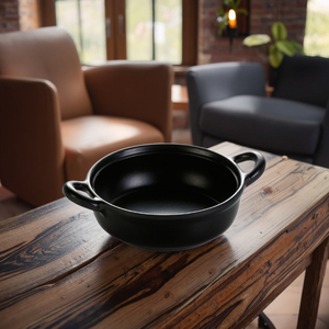 En gros <span class=keywords><strong>noir</strong></span> <span class=keywords><strong>mat</strong></span> 100% bol à soupe en mélamine avec poignée - Product Image 2