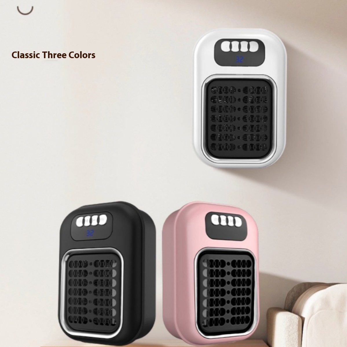 New Portable Mini Heater. Household Smart Remote Control Heater. Safe and Fast-heating Fan. Factory Direct Sale.