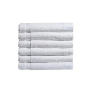 Barber Shop Fine fiber Absorbent White Turkish Spa Cotton Towel for 5 Star Hotel Pool Beach Customized Text