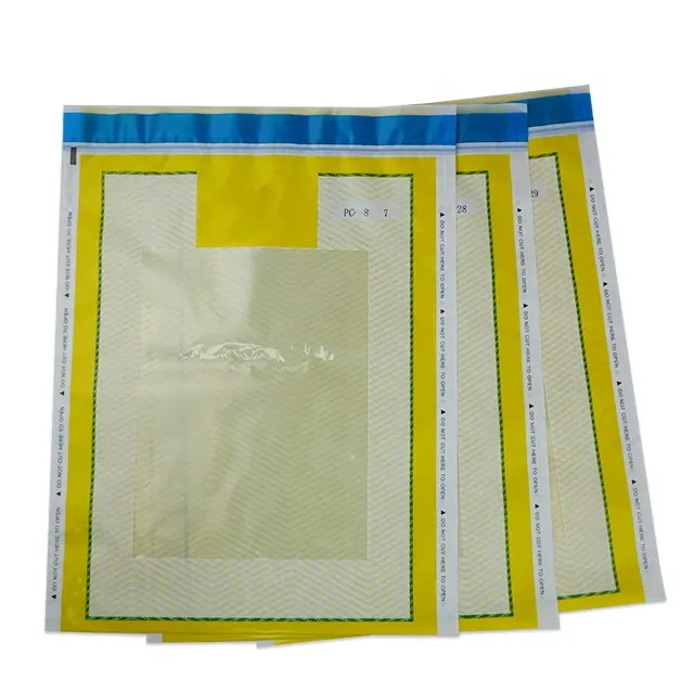 Luyuan Poly Bank enveloppe personnalisé, sac de sécurité anti-perforation, sac en plastique scellé de sécurité