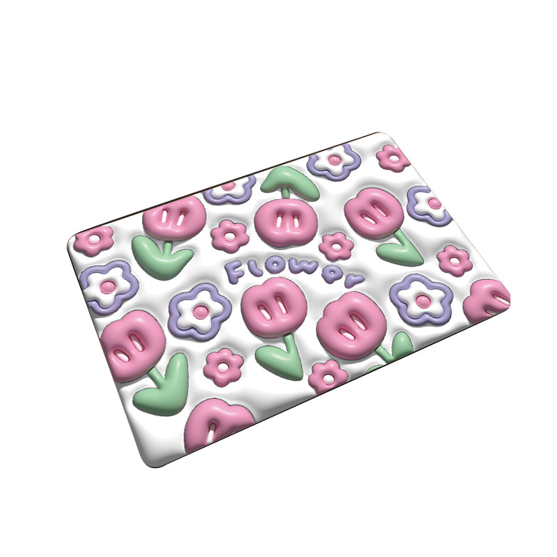 3D трехмерный водопоглощающий Мягкий диатомовый грязевой коврик, расширяемый маленький цветочный Противоскользящий коврик для ванной комнаты