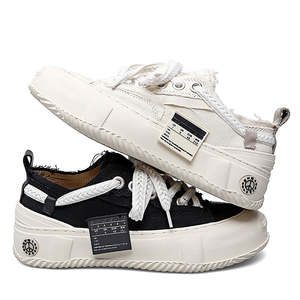 Zapatillas de lona con plataforma oculta estilo mendigo, unisex, con forma de algodón de azúcar, de punta abierta, para aumentar la altura, deportivas casuales para parejas. - Product Image 6