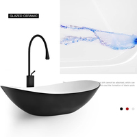 Lavabo de salle de bain rectangulaire moderne en granit noir massif de luxe, à poser sur comptoir, pour projets hôteliers