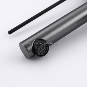 <span class=keywords><strong>Robinet</strong></span> de lavabo rond en laiton YINGJIE WaterMark, monotrou, noir mat, haut, pour salle de bain - Product Image 4